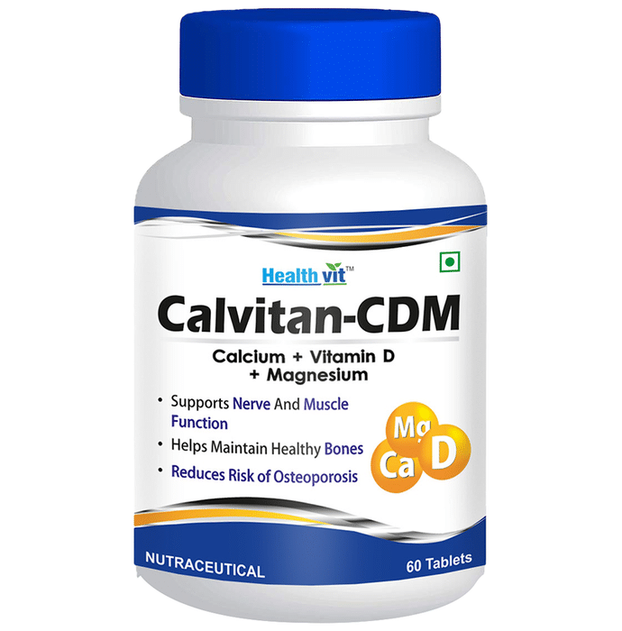 HealthVit Calvitan-CDM Calcium, Vitamin D3, Magnesium Tablet