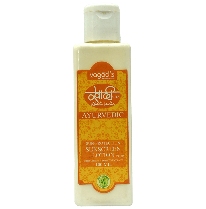 Vagad's Khadi India Ayurvedic Sunscreen Lotion with Citrus & Tomato Extracts