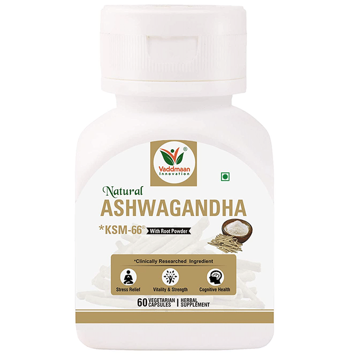 Vaddmaan Natural Ashwagandha KSM 66 Vegetarian Capsule