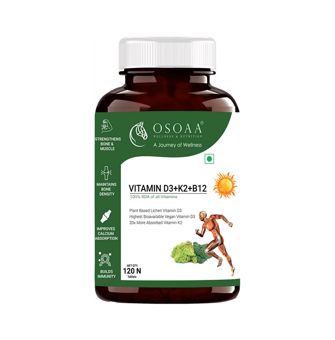 OSOAA Vitamin D3+K2+B12 Tablet
