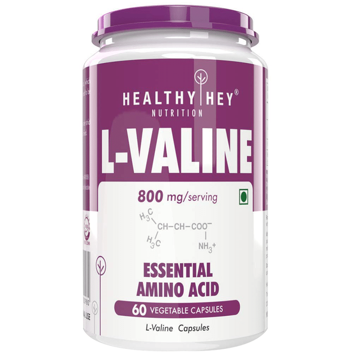HealthyHey Nutrition L-Valine 800mg Vegetable Capsule