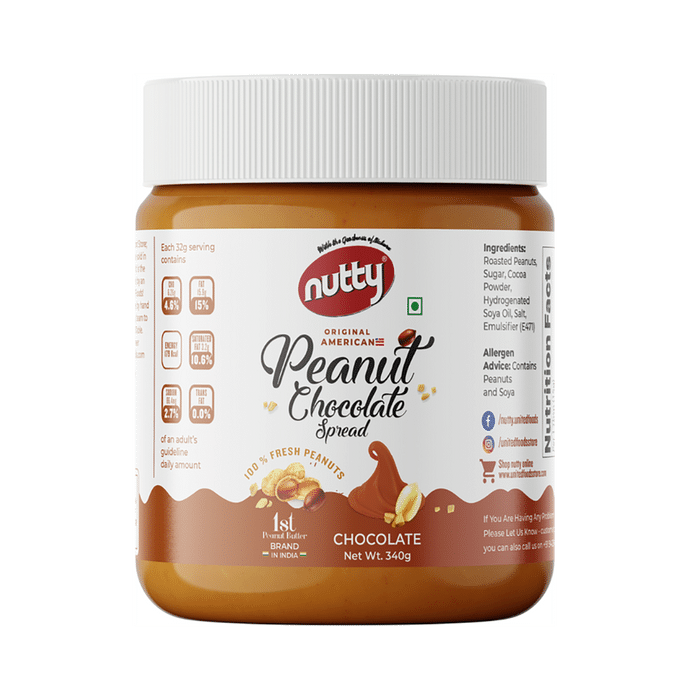 Nutty Original American Peanut Chocolate Spread