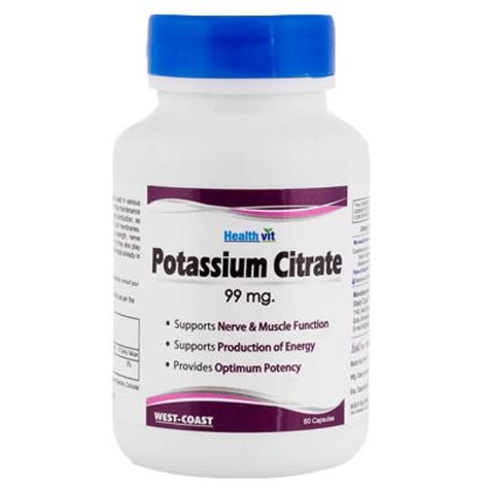 HealthVit Potassium Citrate 99mg Capsule