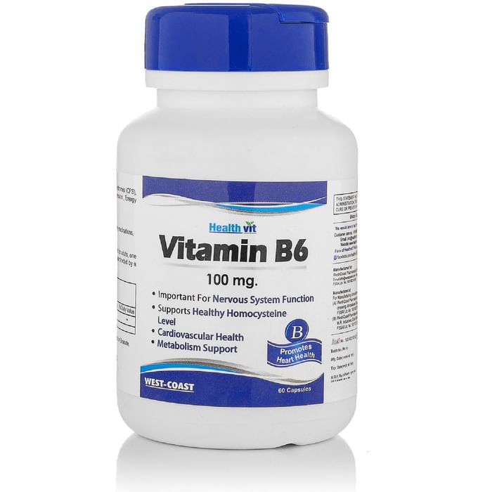 HealthVit Vitamin B6 100mg Capsule