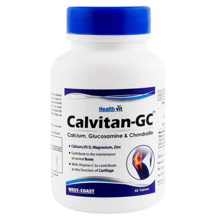 HealthVit Calvitan-GC Calcium 100mg, Glucosamine 250mg & Chondroitin 100mg Tablet