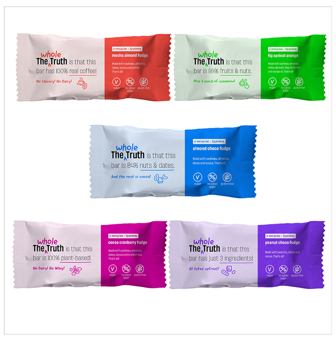 The Whole Truth Vegan Energy Bar (40gm Each) All in One