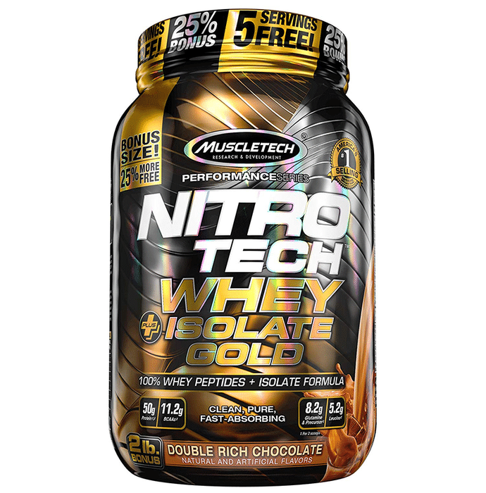Muscletech Nitro Tech Whey Plus Isolate Gold Double Rich Chocolate