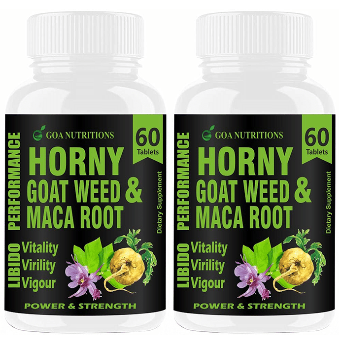 Goa Nutritions Horny Goat Weed & Maca Root Tablet (60 Each) Sugar Free