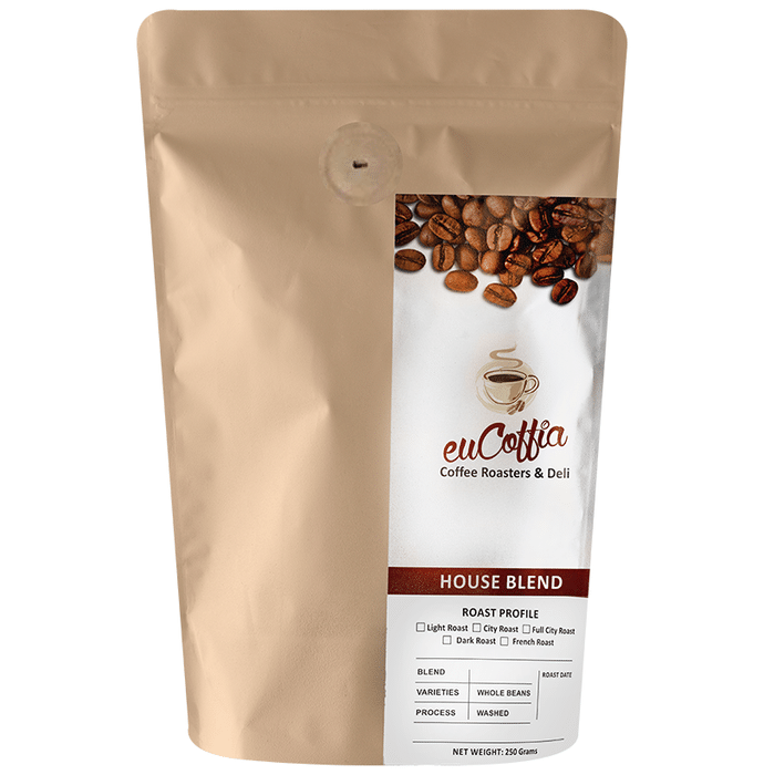 Eucoffia 100% Arabica Roasted Coffee Beans Medium Roast Home Espresso