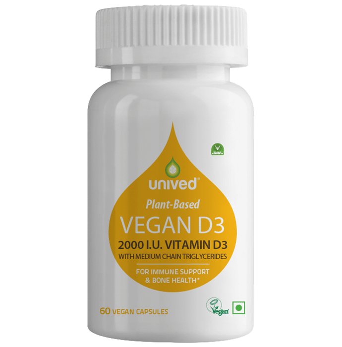 Unived Plant-Based 2000IU Vitamin D3 Vegan Capsule