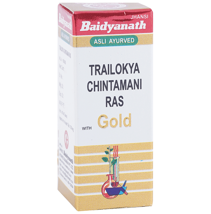 Baidyanath (Jhansi) Trailokya Chintamani Ras with Gold