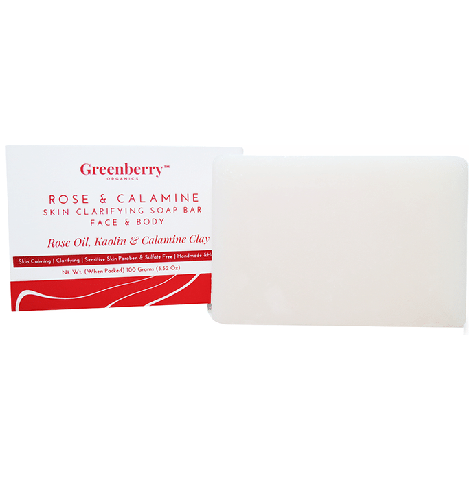 Greenberry Organics Rose & Calamine Skin Clarifying Soap Bar