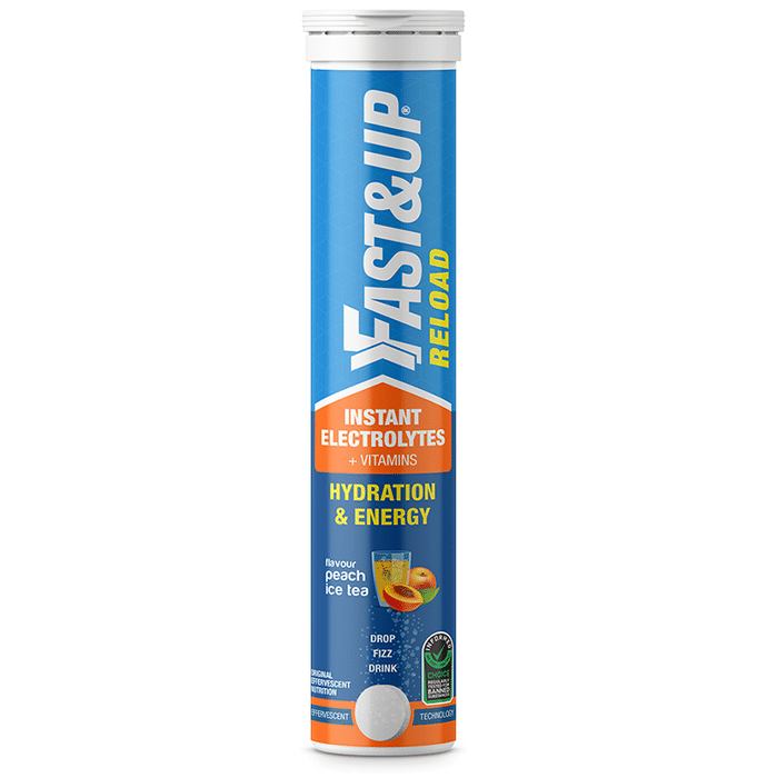 Fast&Up Reload Instant Electrolytes+Vitamins Effervescent Tablet Peach Ice Tea