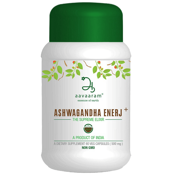 Aavaaram Ashwagandha Enerj+ 500mg Veg Capsule