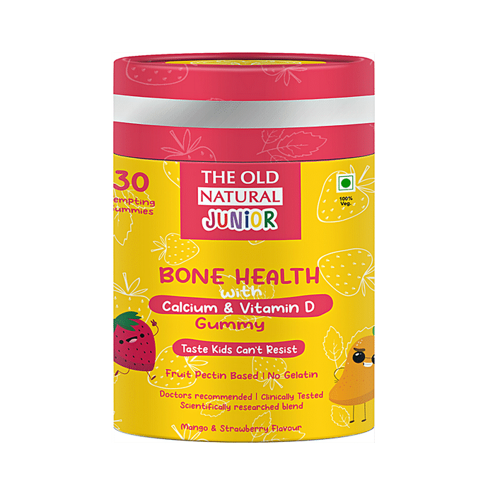 The Old Natural Junior Bone Health with Calcium & Vitamin D Gummy Mango & Strawberry
