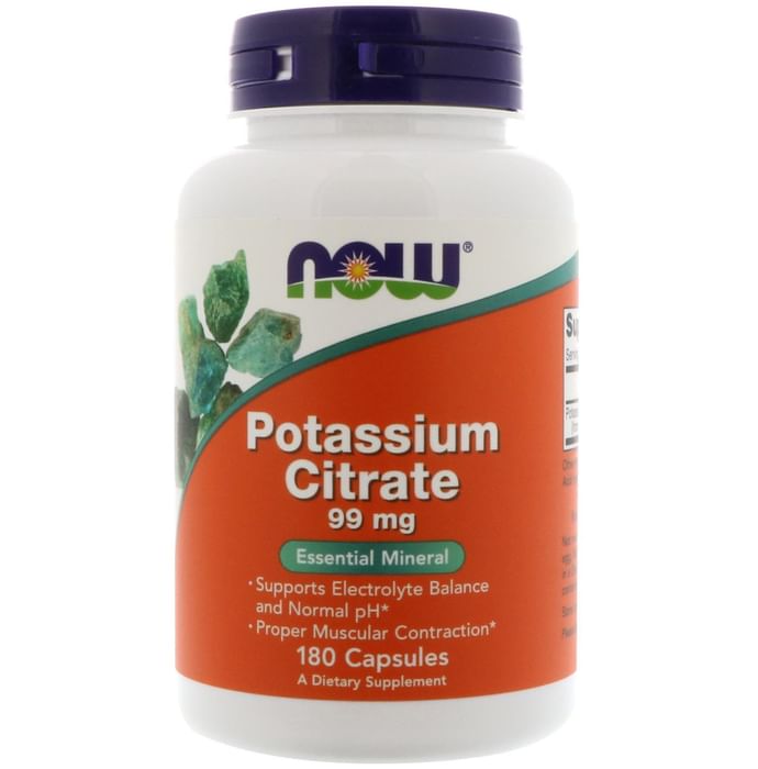NOW Foods Potassium Citrate 99mg Capsule