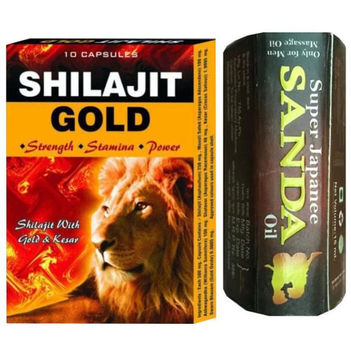 Cackle's Combo Pack of Super Japanee Sanda Oil 15ml & Shilajit Gold 10 Capsule