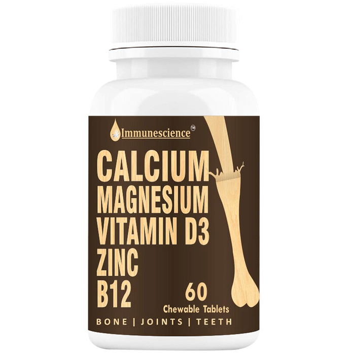 Immunescience Calcium Magnesium Vitamin D3 Zinc B12 Chewable Tablet