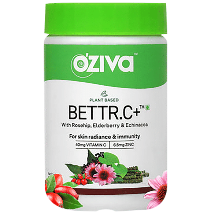 Oziva Plant Based Bettr.C+ Vitamin C with Zinc Capsule for Skin Radiance & Immunity