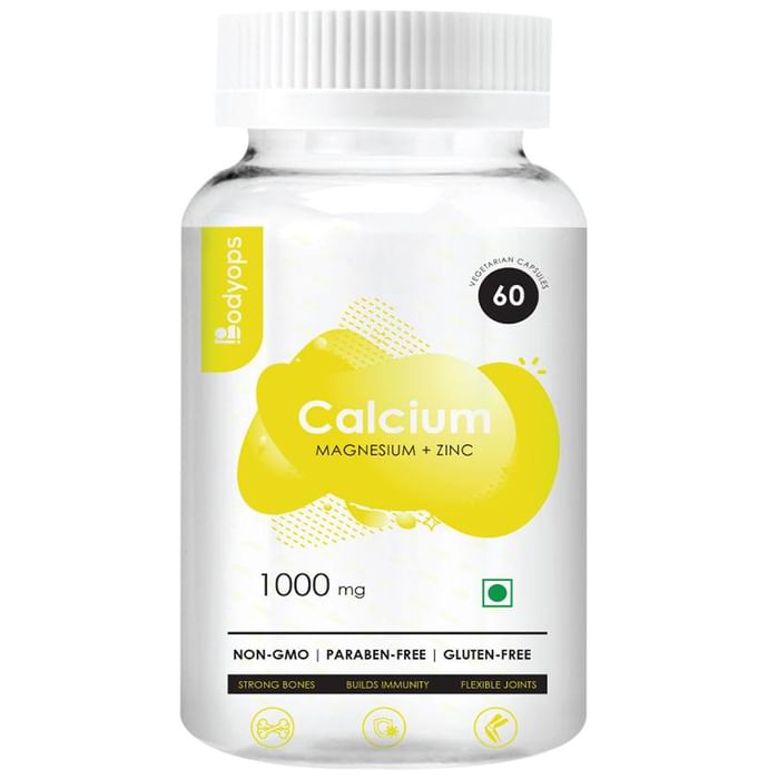 Bodyops Calcium Magnesium + Zinc 1000mg Vegetarian Capsule