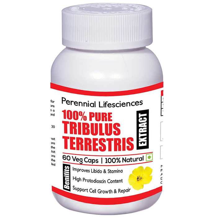 Perennial Lifesciences 100% Pure and Natural Tribulus Terrestris Extract 800mg Veg Capsule