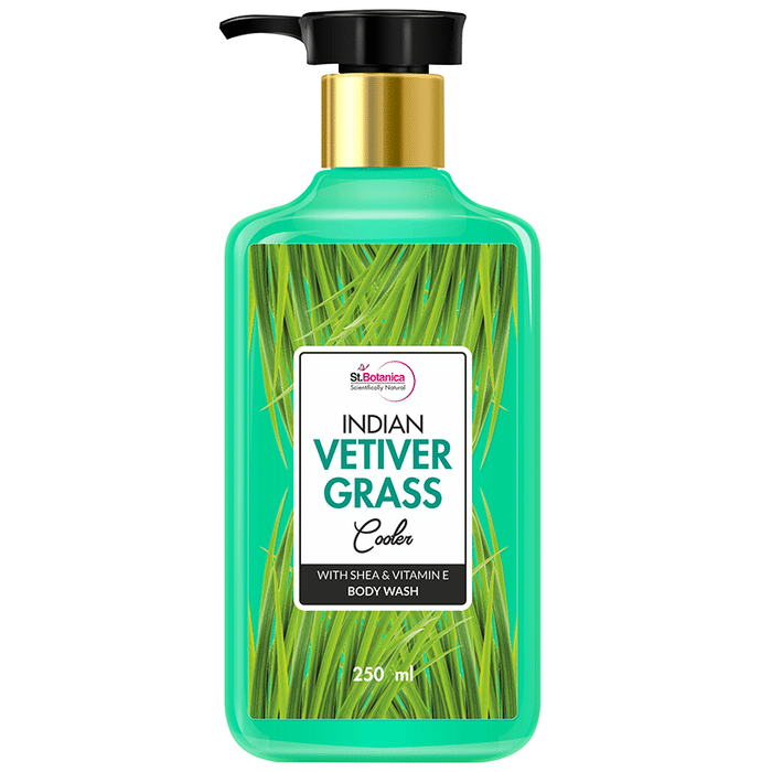 St.Botanica Indian Vetiver Grass Cooler with Shea & Vitamin E Body Wash