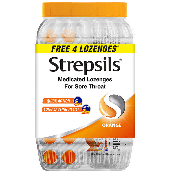 Strepsils Medicated Throat Lozenges Orange