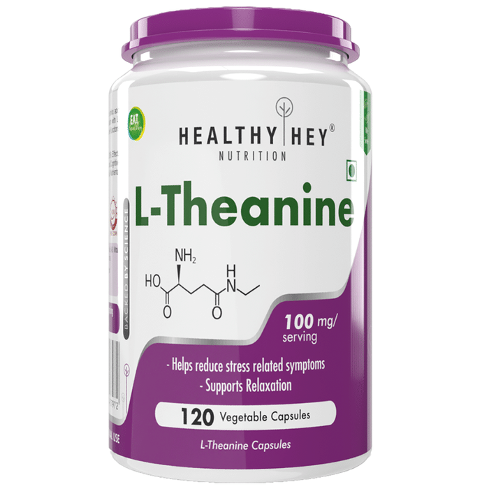 HealthyHey L-Theanine 100mg Vegetable Capsules