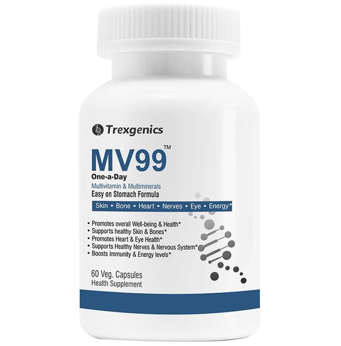 Trexgenics MV99 One-a-Day Multivitamin & Multiminerals Veg Capsule