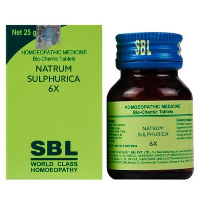 SBL Natrum Sulphurica Biochemic Tablet 6X