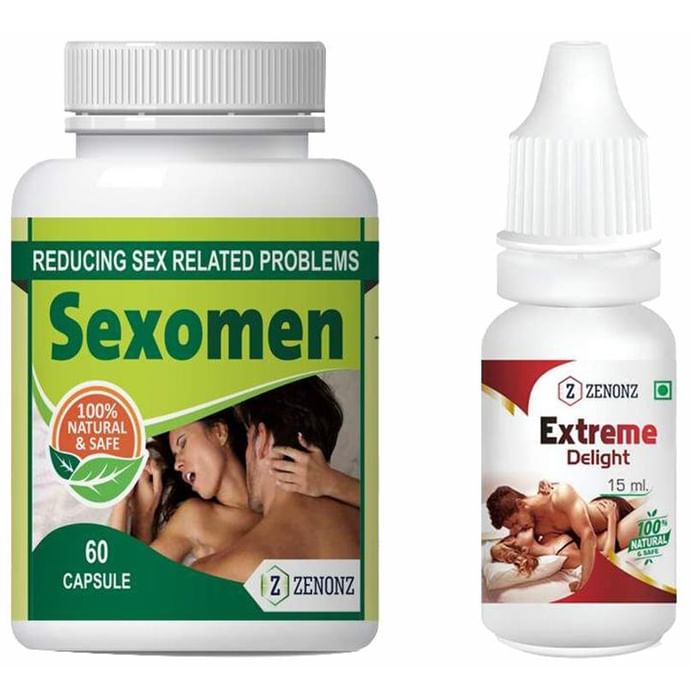 Zenonz Combo Pack of Sexomen 60 Capsules & Extreme Delight 15ml