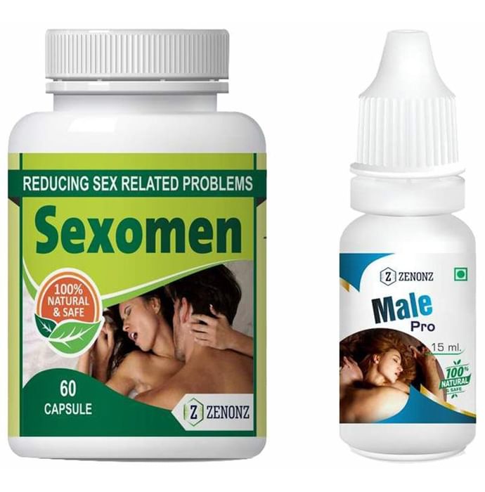 Zenonz Combo Pack of Sexomen 60 Capsules & Male Pro 15ml