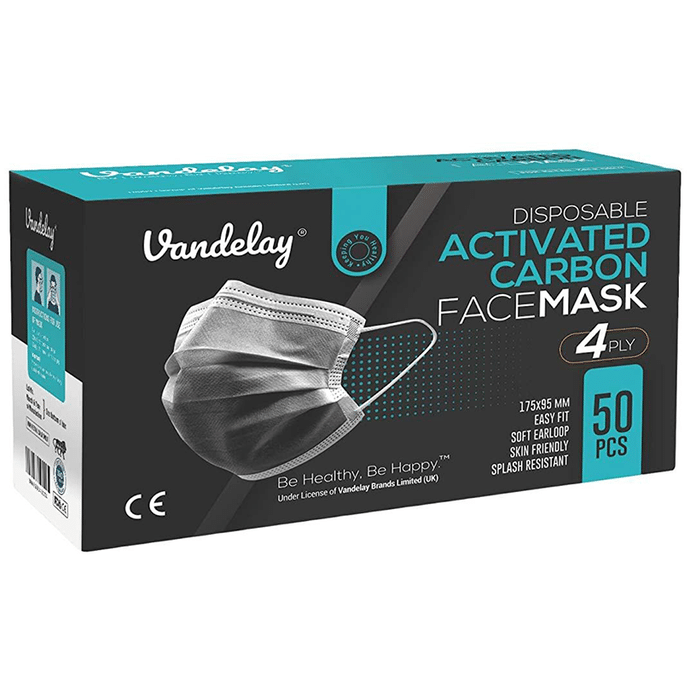 Vandelay 4 Ply Disposable Surgical Face Mask Grey