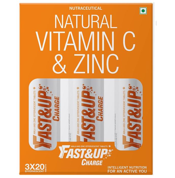 Fast&Up Charge Natural Vitamin C & Zinc Orange Effervescent Tablet
