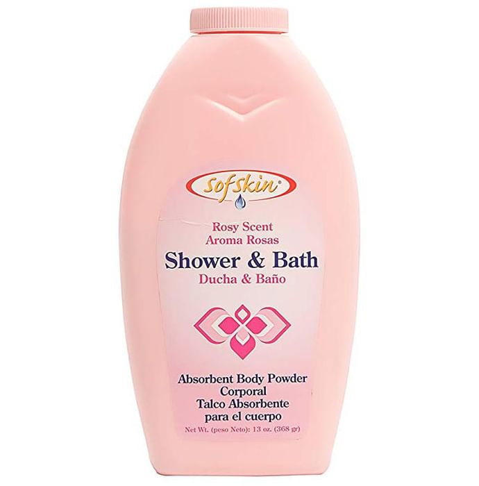 Sofskin Shower & Bath Body Powder with Rosy Scent