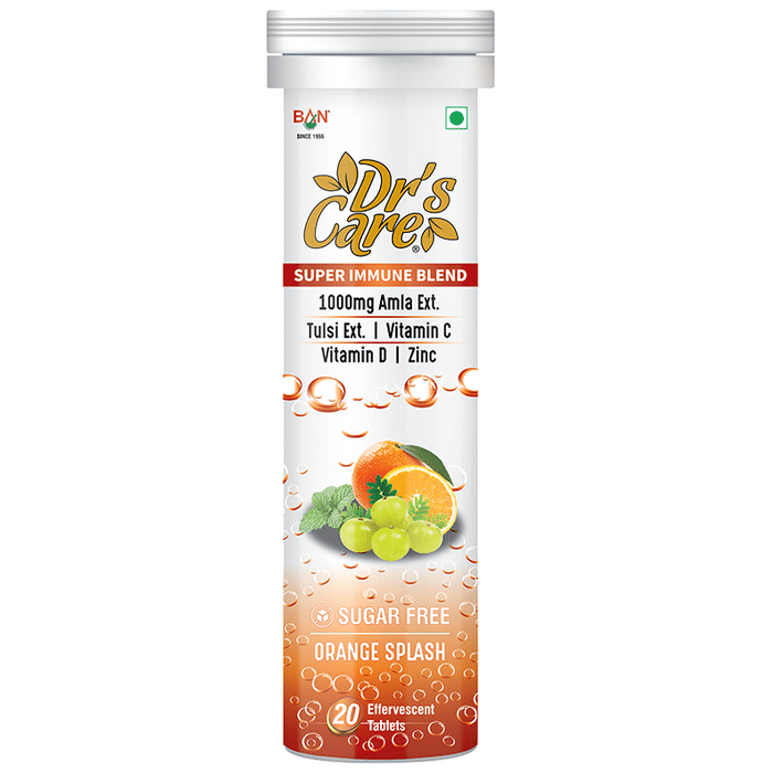 Dr's Care Super Immune Blend Effervescent Tablet Orange Sugar Free