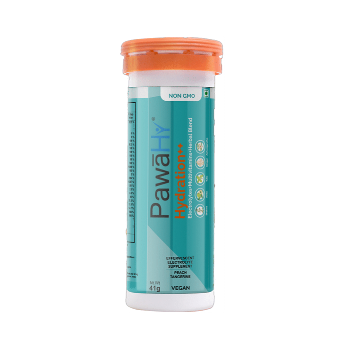 PawaHy Hydration ++ Effervescent Tablet Peach Tangerine