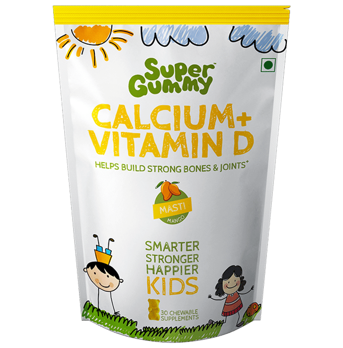 Super Gummy Calcium + Vitamin D Chewable Supplement Masti Mango