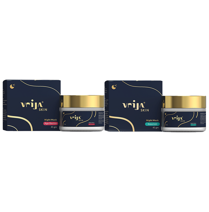 Vrija Combo Pack of Age Revive & Nourish Night Mask (45gm Each)