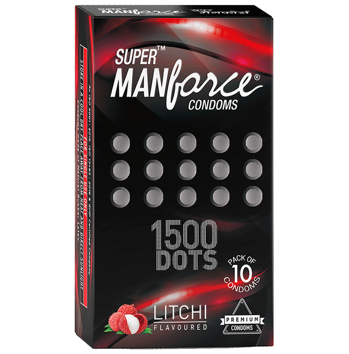 Manforce Super Manforce 1500 Dots Condom Litchi