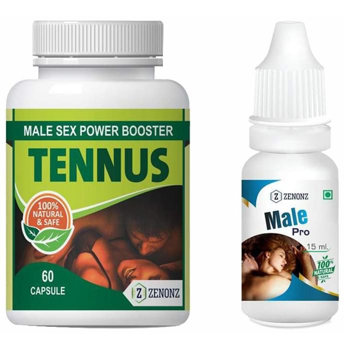 Zenonz Combo Pack of Tennus 60 Capsules & Male Pro 15ml