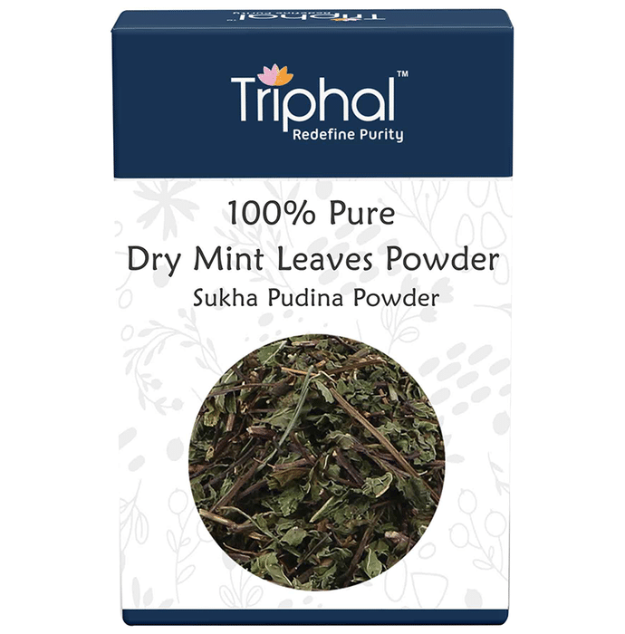 Triphal 100% Pure Dry Mint Leaves Sukha Pudina Powder