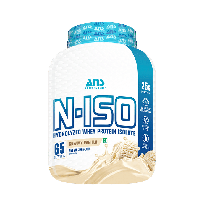 ANS Performance N-Iso Hydrolyzed Whey Protein Isolate Powder Creamy Vanilla