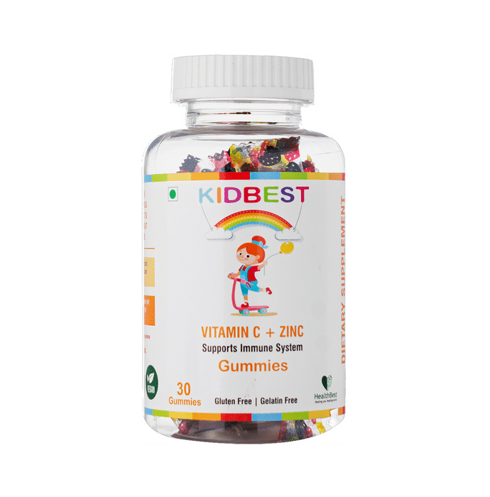 HealthBest Kidbest Vitamin C + Zinc Supports Immunity System Gummies