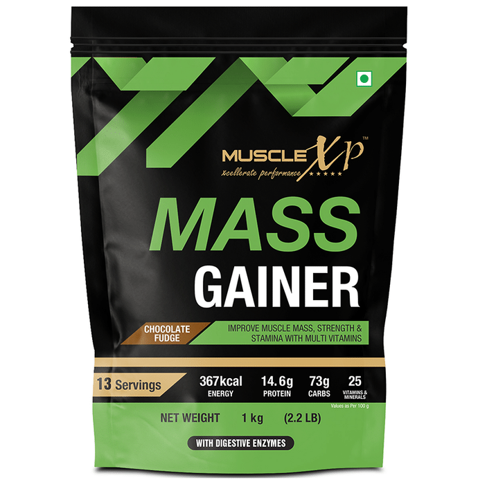MuscleXP Mass Gainer (1kg Each) Chocolate Fudge