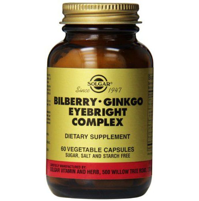 Solgar Bilberry-Ginkgo Eyebright Complex Vegetable Capsule