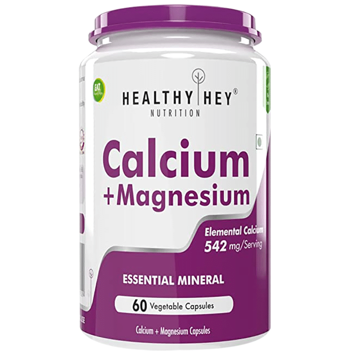 HealthyHey Calcium+Magnesium 542mg Vegetable Capsule