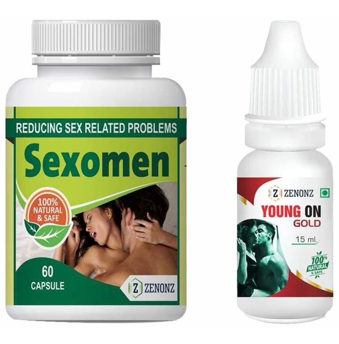 Zenonz Combo Pack of Sexomen 60 Capsules & Young On Gold 15ml