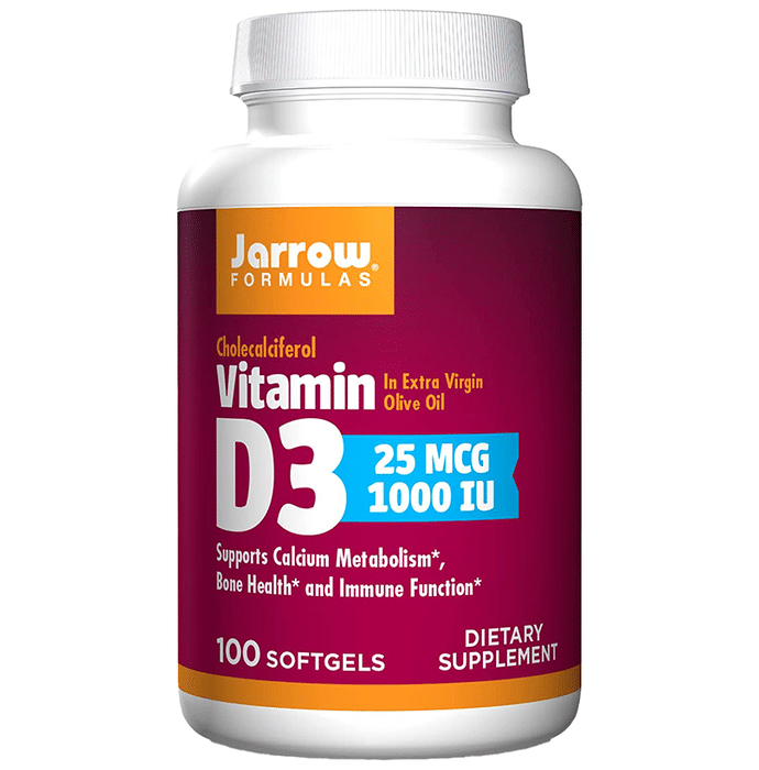 Jarrow Formulas Vitamin D3 1000IU Softgel