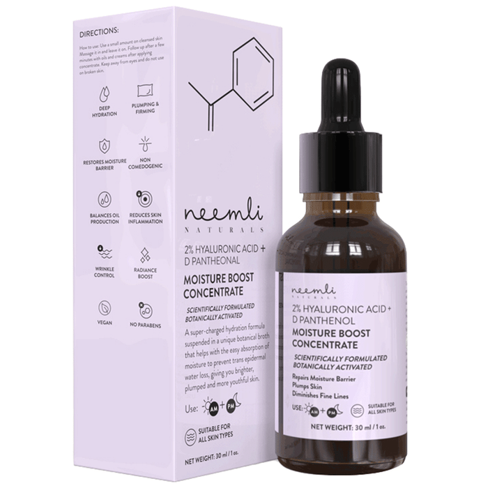 Neemli Naturals 2% Hyaluronic Acid + D Panthenol Moisture Boost Concentrate Serum